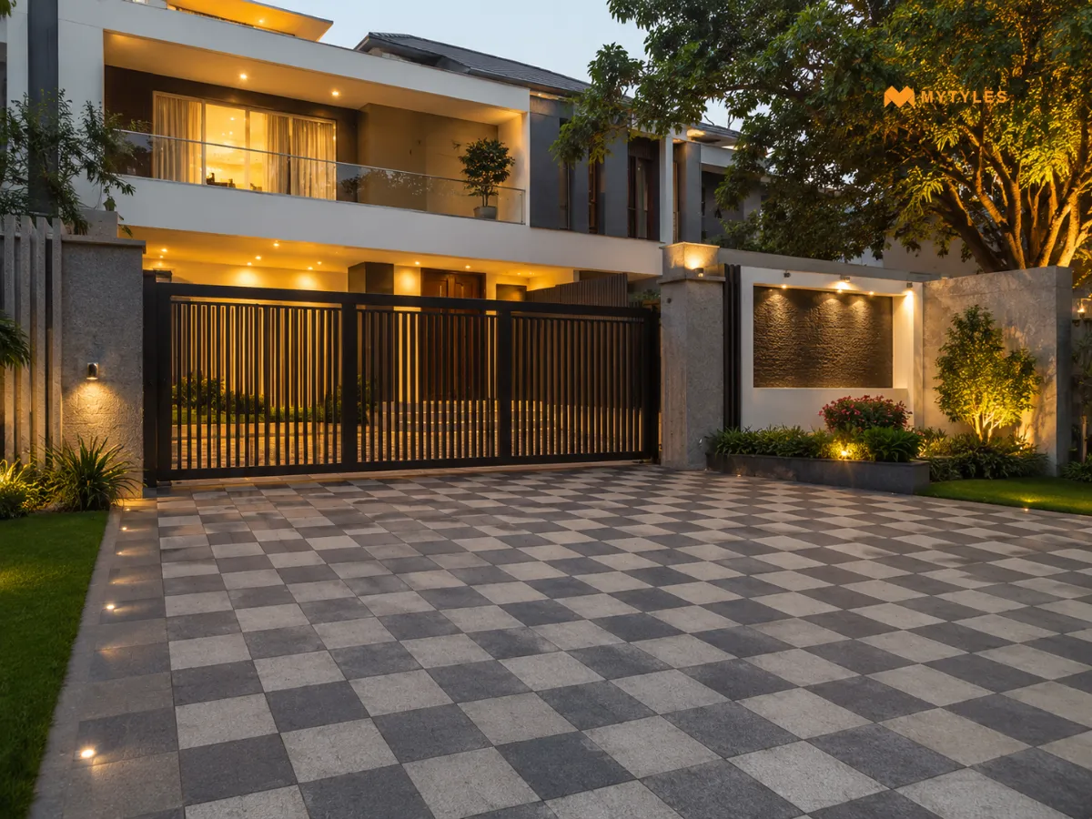 Chequered Parking Tile Pattern